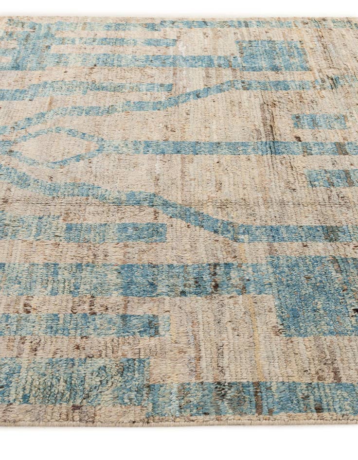 Detail image of  6' 5 x 9' 5  Hand Knotted Moroccan Wool Rug