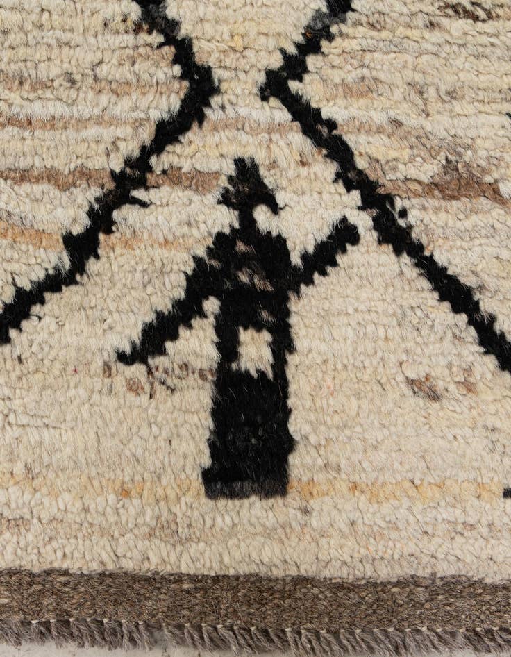 Detail image of  6' 9 x 9' 8  Hand Knotted Moroccan Wool Rug