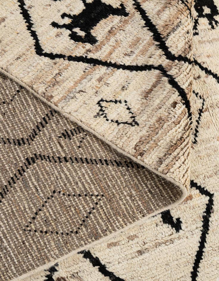Detail image of  6' 9 x 9' 8  Hand Knotted Moroccan Wool Rug