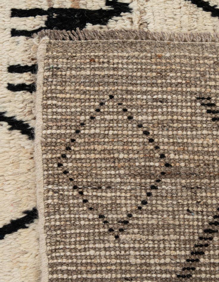 Detail image of  6' 9 x 9' 8  Hand Knotted Moroccan Wool Rug