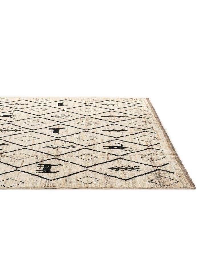 Detail image of  6' 9 x 9' 8  Hand Knotted Moroccan Wool Rug