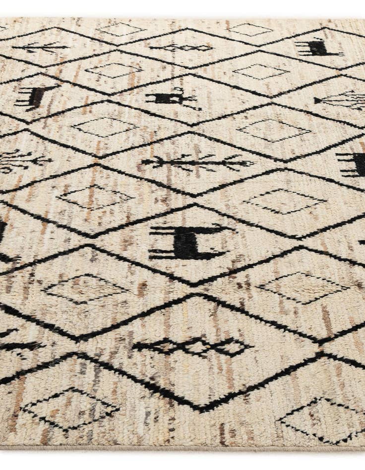 Detail image of  6' 9 x 9' 8  Hand Knotted Moroccan Wool Rug
