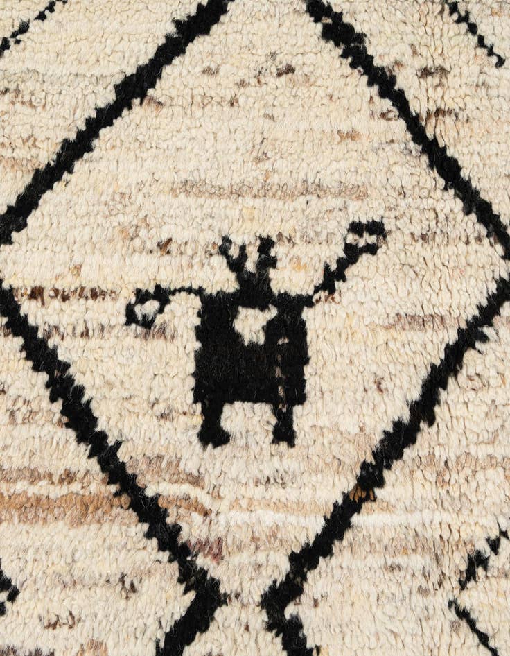 Detail image of  6' 9 x 9' 8  Hand Knotted Moroccan Wool Rug