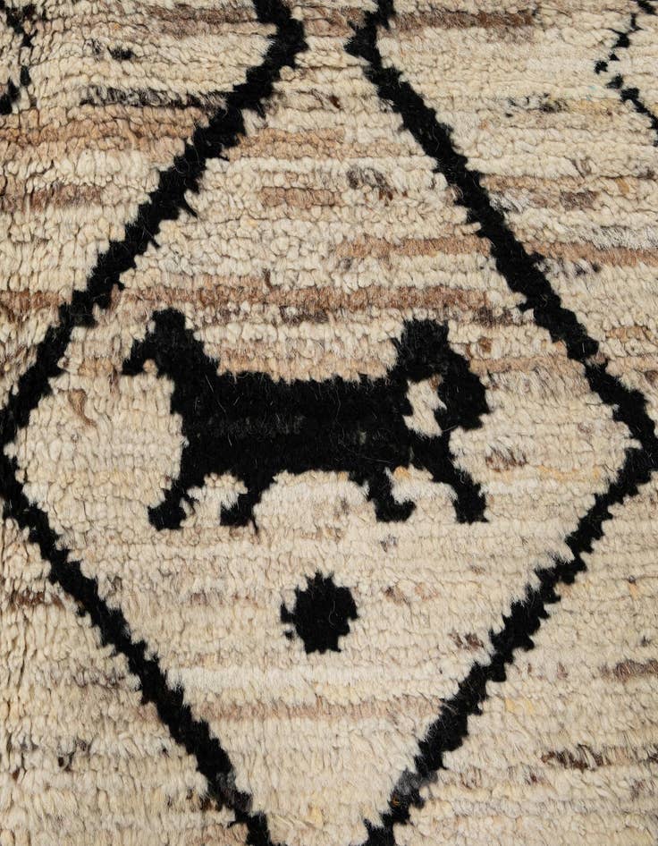 Detail image of  6' 9 x 9' 8  Hand Knotted Moroccan Wool Rug