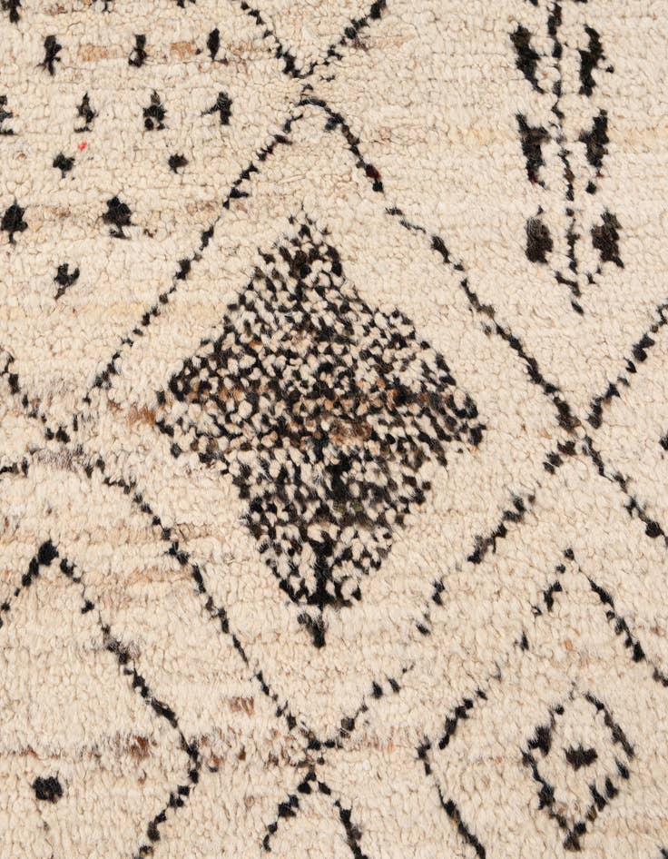 Detail image of  6' 7 x 9' 8  Hand Knotted Moroccan Wool Rug