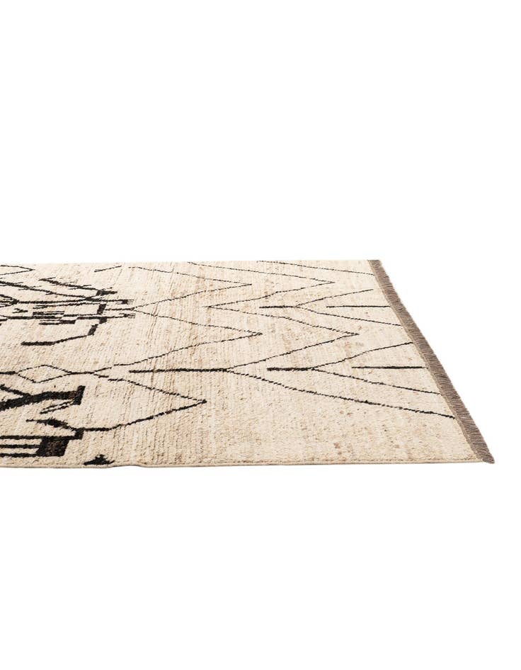 Detail image of  6' 8 x 9' 5  Hand Knotted Moroccan Wool Rug