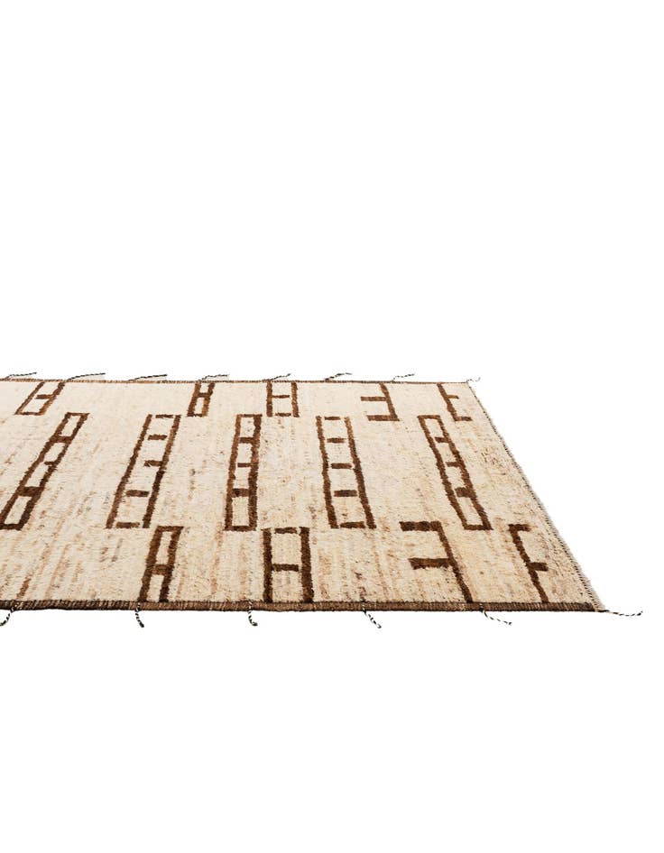 Detail image of  6' 9 x 9' 9  Hand Knotted Moroccan Wool Rug