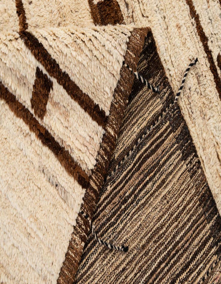 Detail image of  6' 9 x 9' 9  Hand Knotted Moroccan Wool Rug