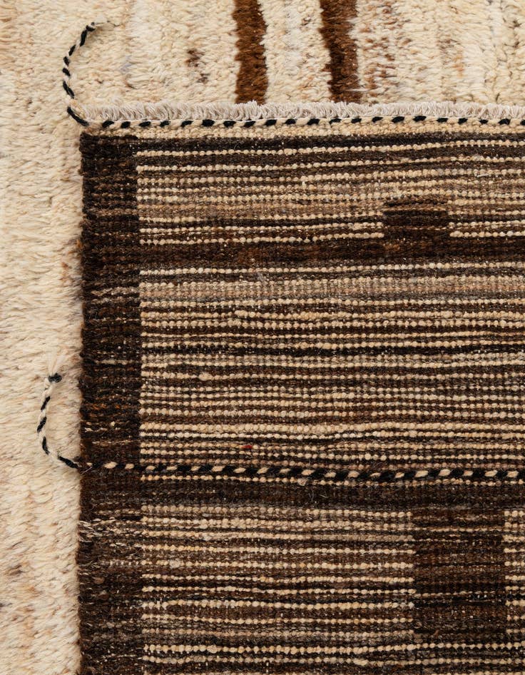 Detail image of  6' 9 x 9' 9  Hand Knotted Moroccan Wool Rug