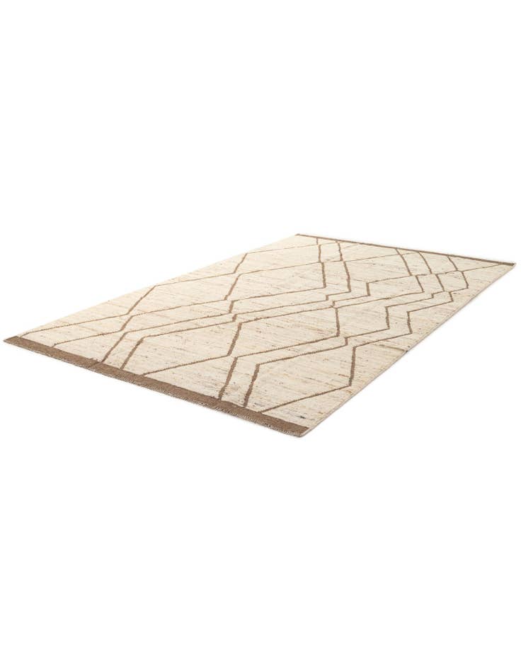 Detail image of  6' 6 x 10' 4  Hand Knotted Moroccan Wool Rug