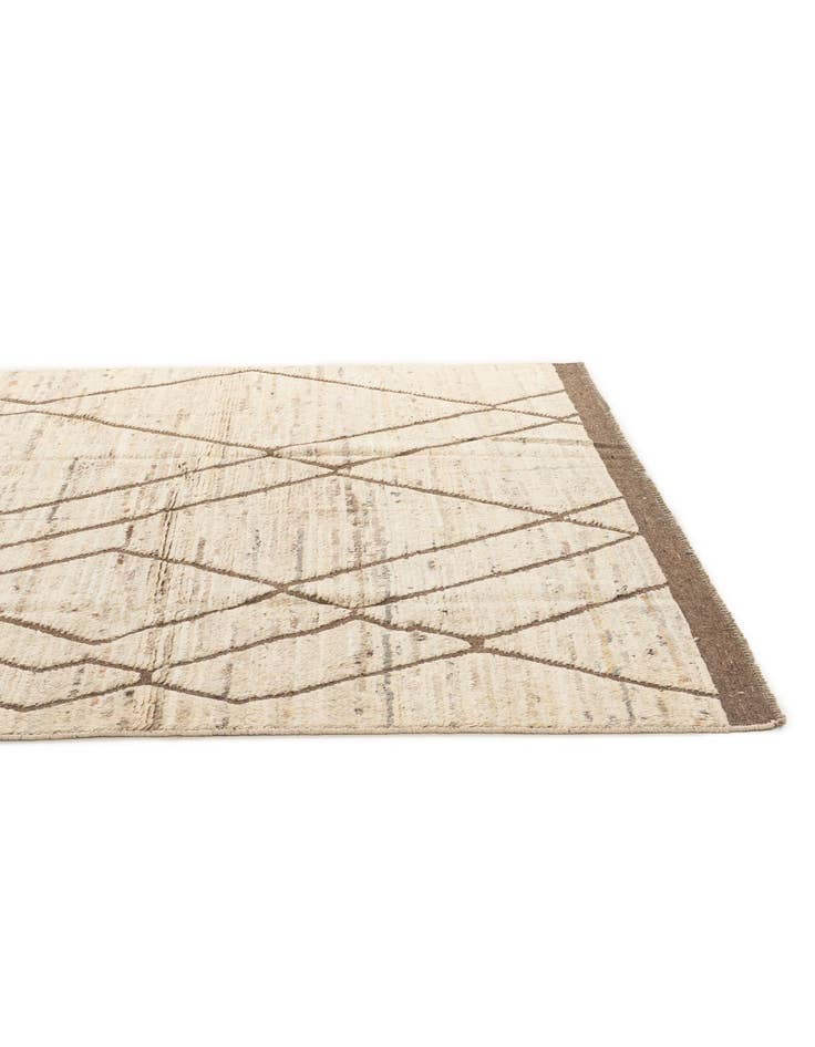 Detail image of  6' 6 x 10' 4  Hand Knotted Moroccan Wool Rug