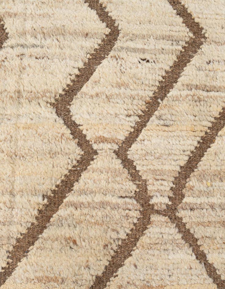 Detail image of  6' 6 x 10' 4  Hand Knotted Moroccan Wool Rug