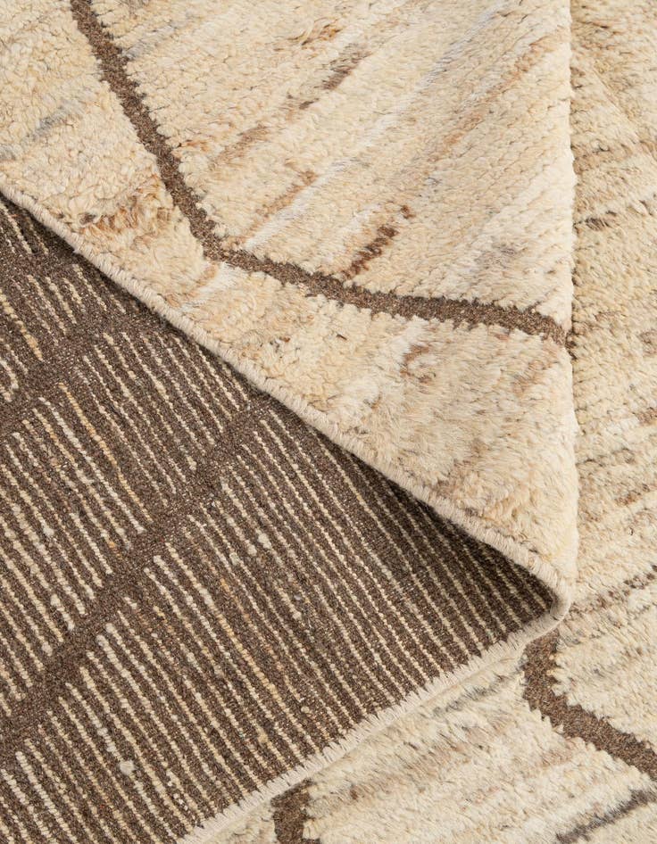 Detail image of  6' 6 x 10' 4  Hand Knotted Moroccan Wool Rug