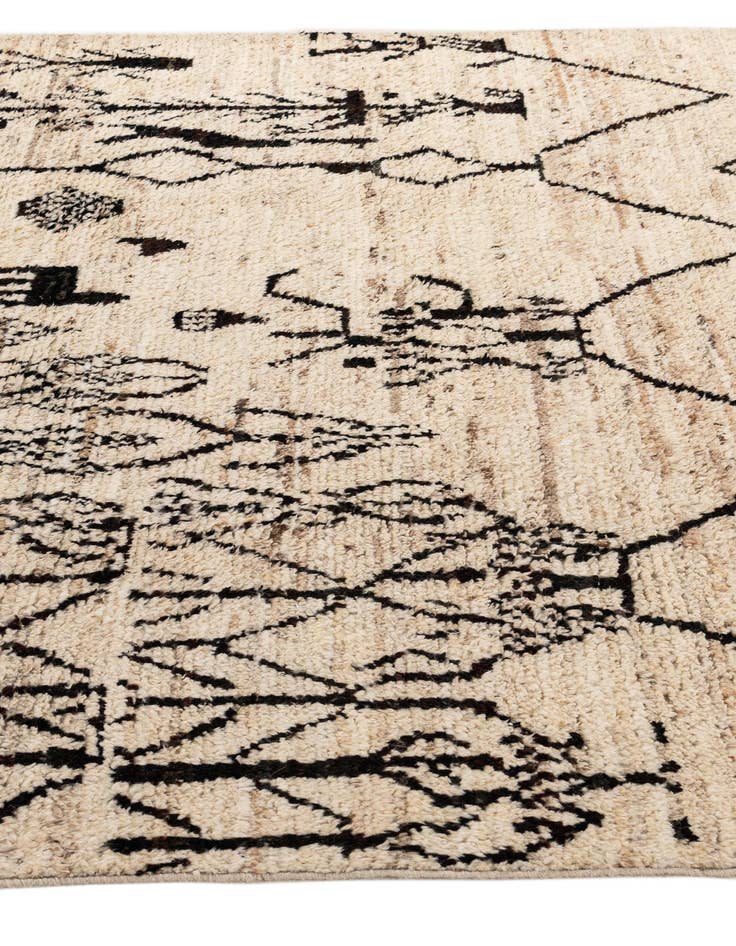 Detail image of  6' 9 x 9' 7  Hand Knotted Moroccan Wool Rug