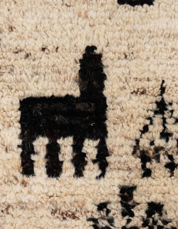 Detail image of  6' 9 x 9' 7  Hand Knotted Moroccan Wool Rug