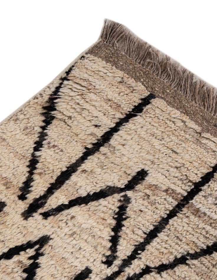 Detail image of  6' 9 x 9' 7  Hand Knotted Moroccan Wool Rug