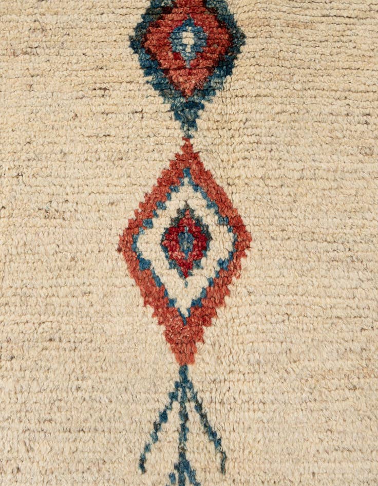 Detail image of  6' 11 x 9' 10  Hand Knotted Moroccan Wool Rug