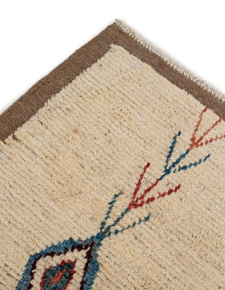 Detail image of  6' 11 x 9' 10  Hand Knotted Moroccan Wool Rug