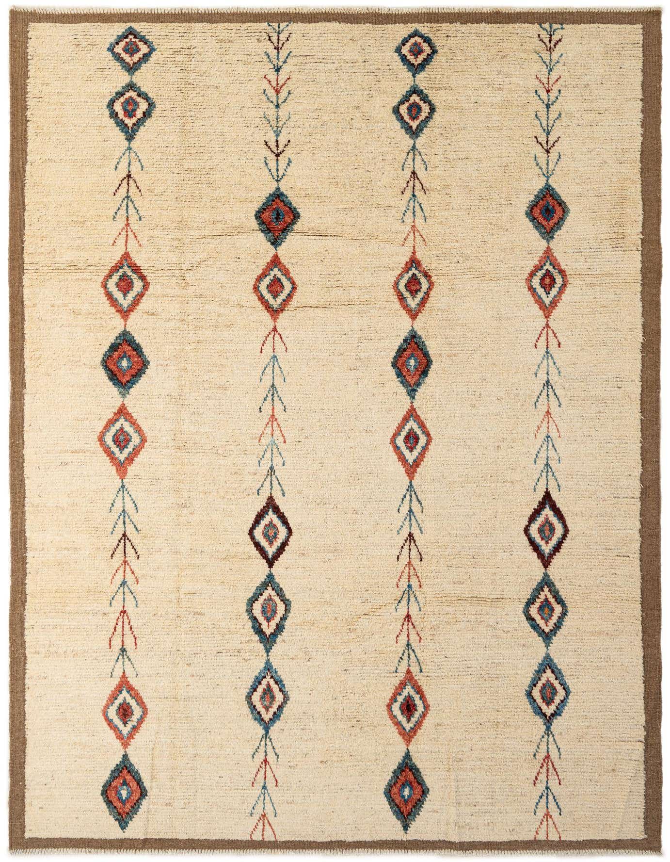 Primary image  6' 11 x 9' 10  Hand Knotted Moroccan Wool Rug