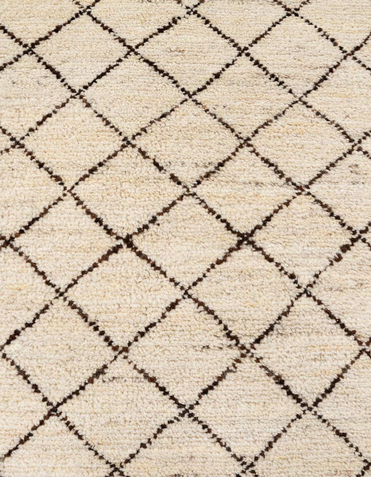 Detail image of  7' 11 x 11' 6  Hand Knotted Moroccan Wool Rug