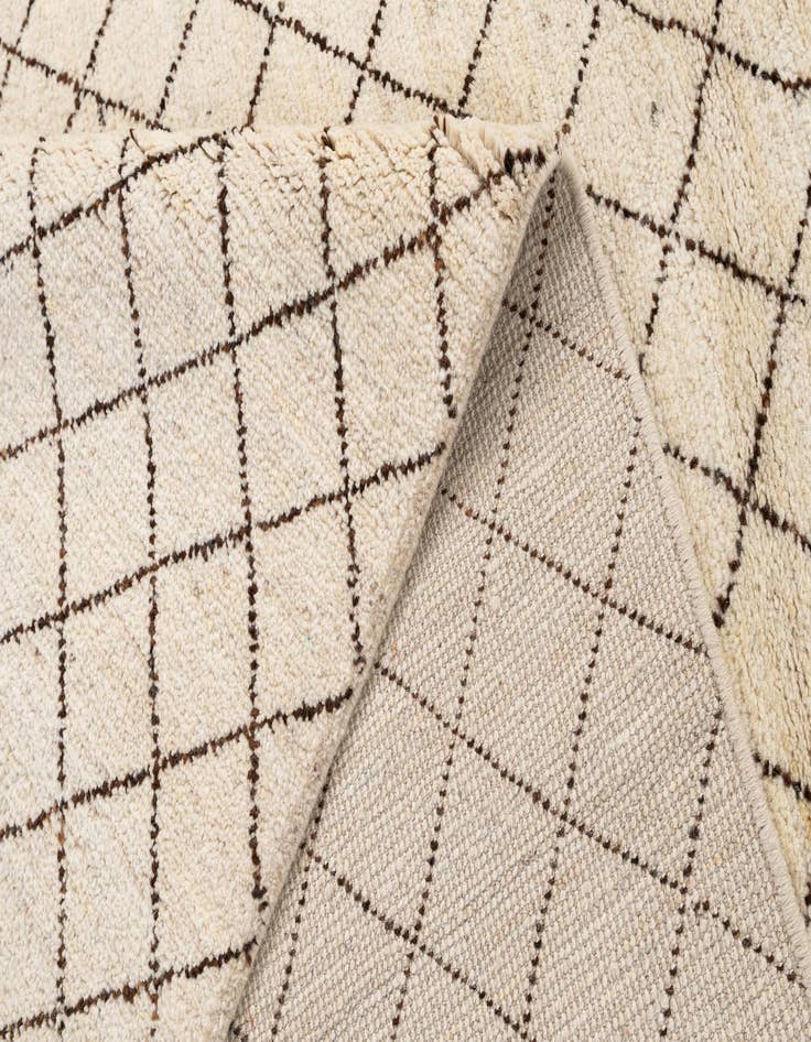 Detail image of  7' 11 x 11' 6  Hand Knotted Moroccan Wool Rug