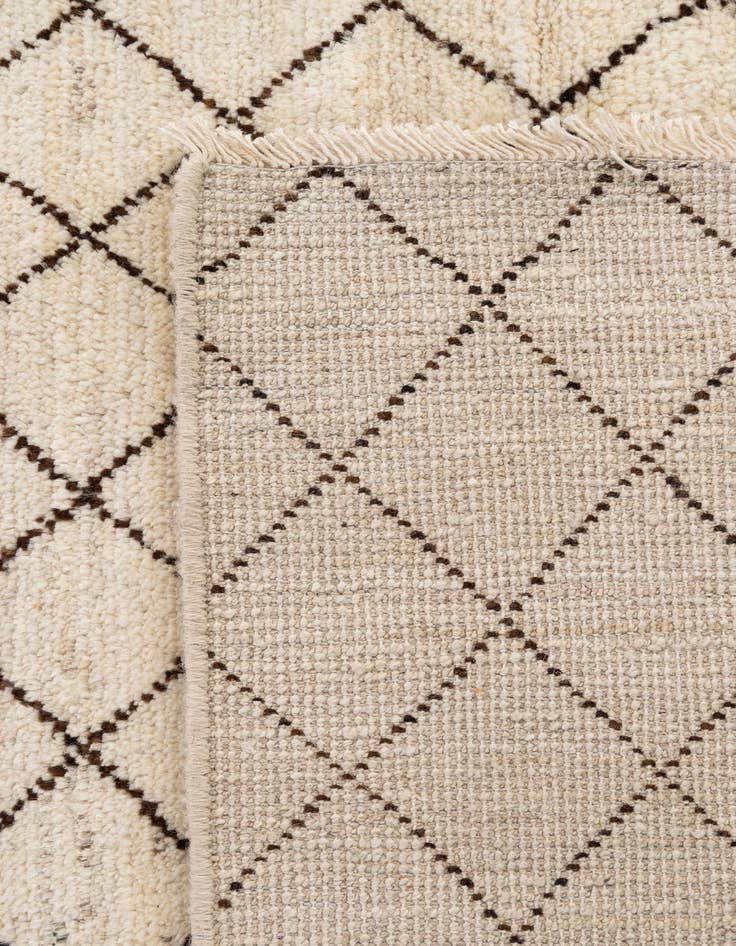 Detail image of  7' 11 x 11' 6  Hand Knotted Moroccan Wool Rug
