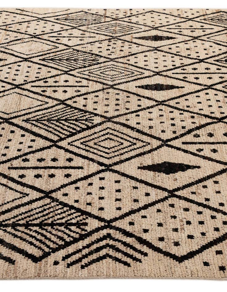 Detail image of  8' 6 x 9' 11  Hand Knotted Moroccan Wool Rug