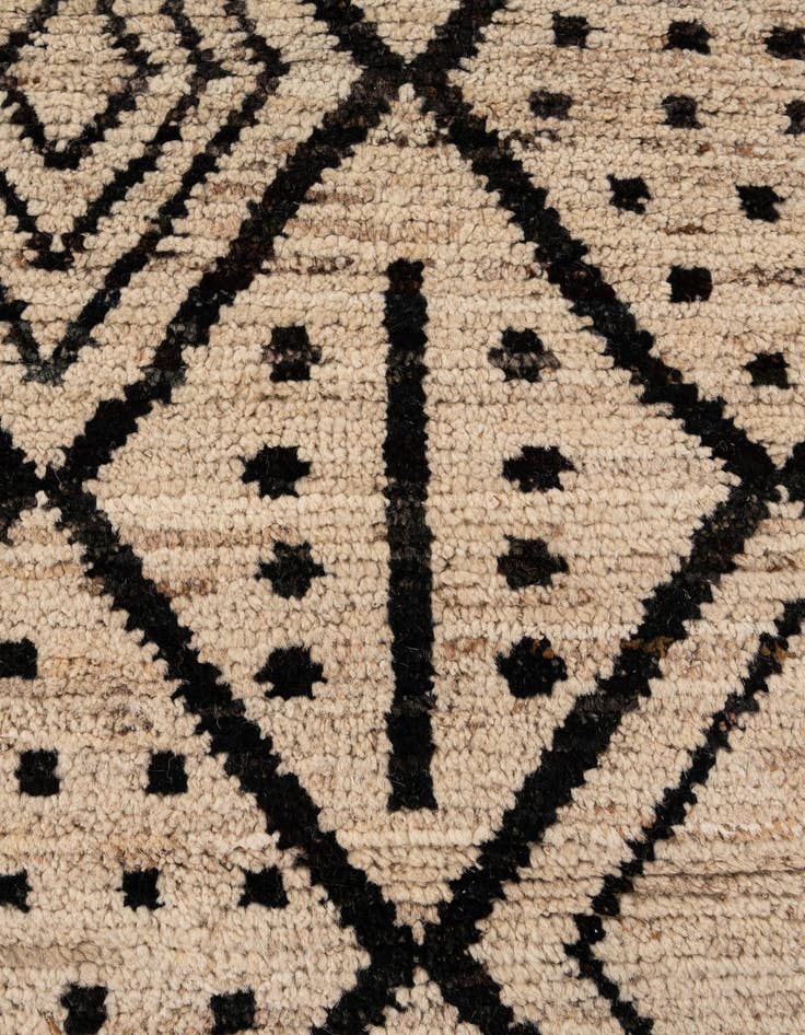 Detail image of  8' 6 x 9' 11  Hand Knotted Moroccan Wool Rug