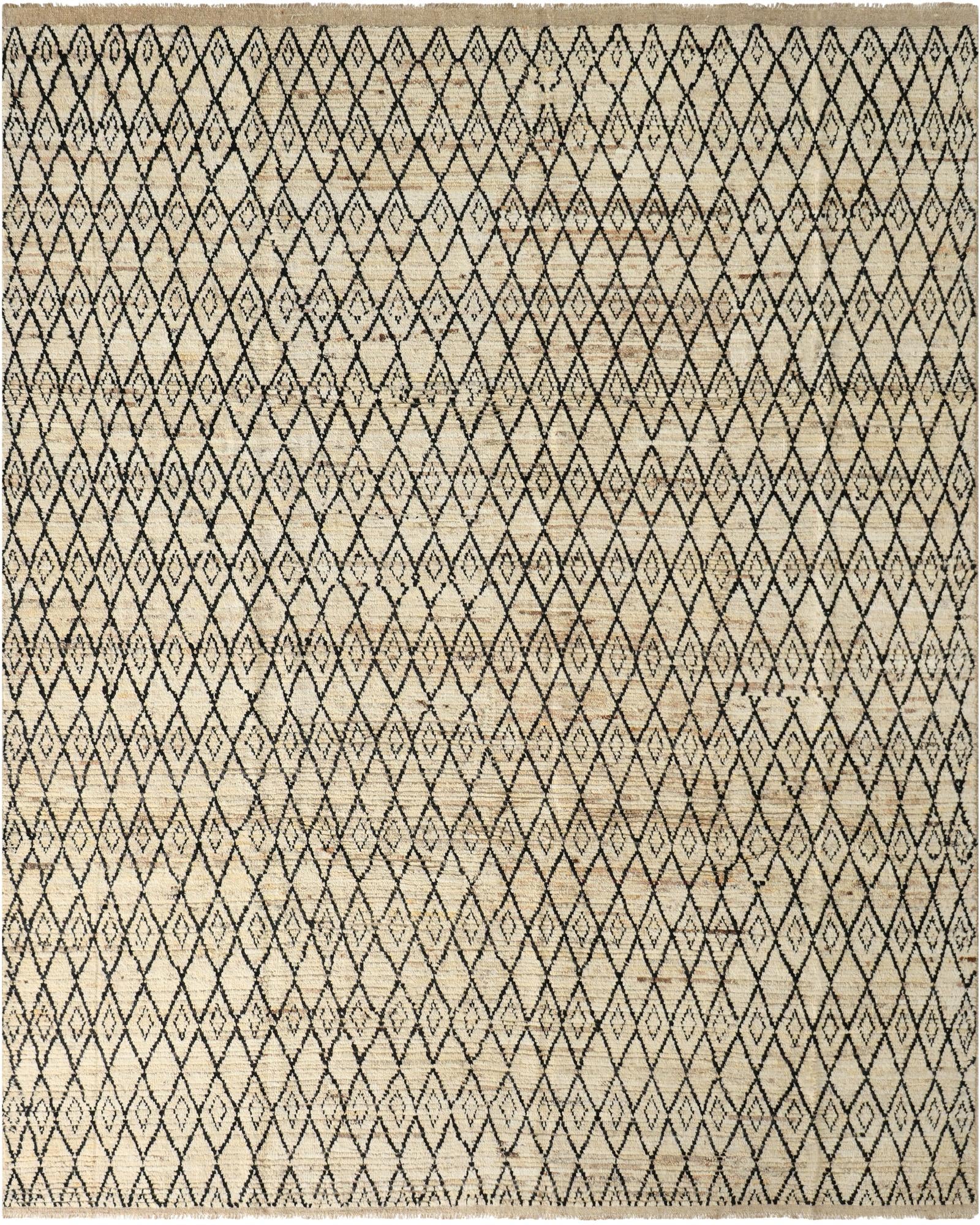  9' 5 x 11' 7  Hand Knotted Moroccan Wool Rug