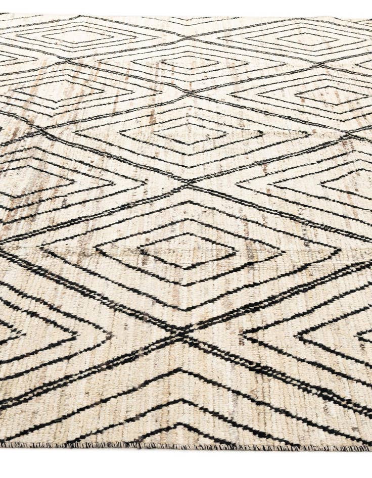 Detail image of  10' 5 x 14' 1  Hand Knotted Moroccan Wool Rug