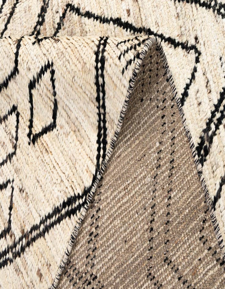 Detail image of  10' 5 x 14' 1  Hand Knotted Moroccan Wool Rug