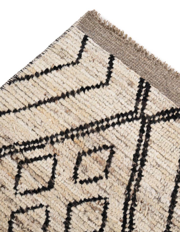 Detail image of  10' 5 x 14' 1  Hand Knotted Moroccan Wool Rug