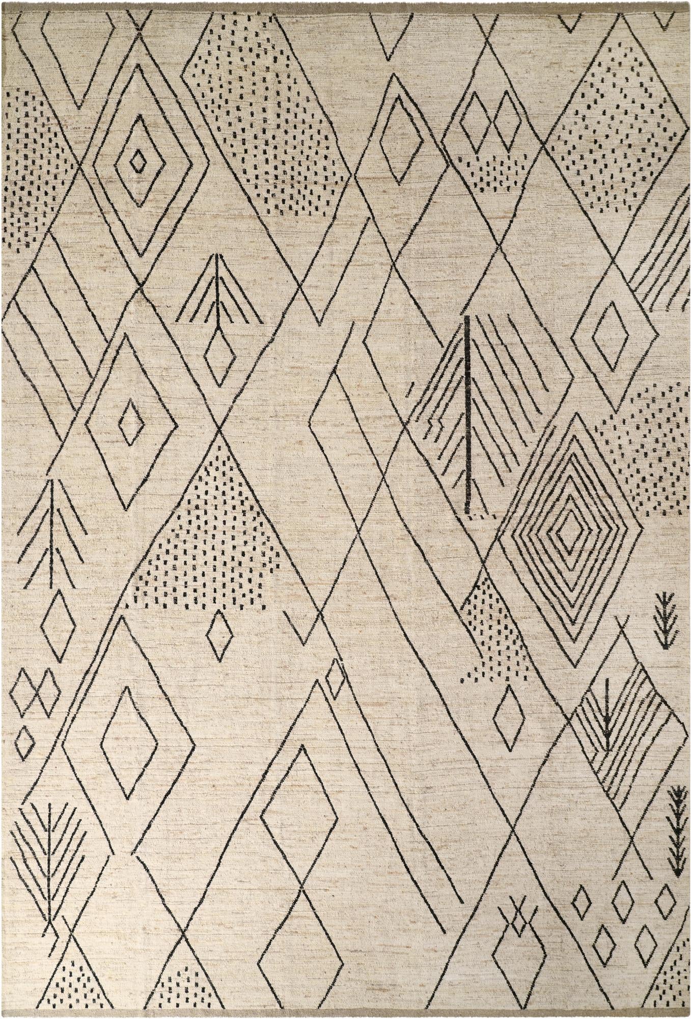  13' 4 x 19' 6  Hand Knotted Moroccan Wool Rug