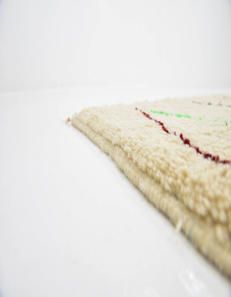 Detail image of  6' 7 x 10'  Hand Knotted Moroccan Wool Rug