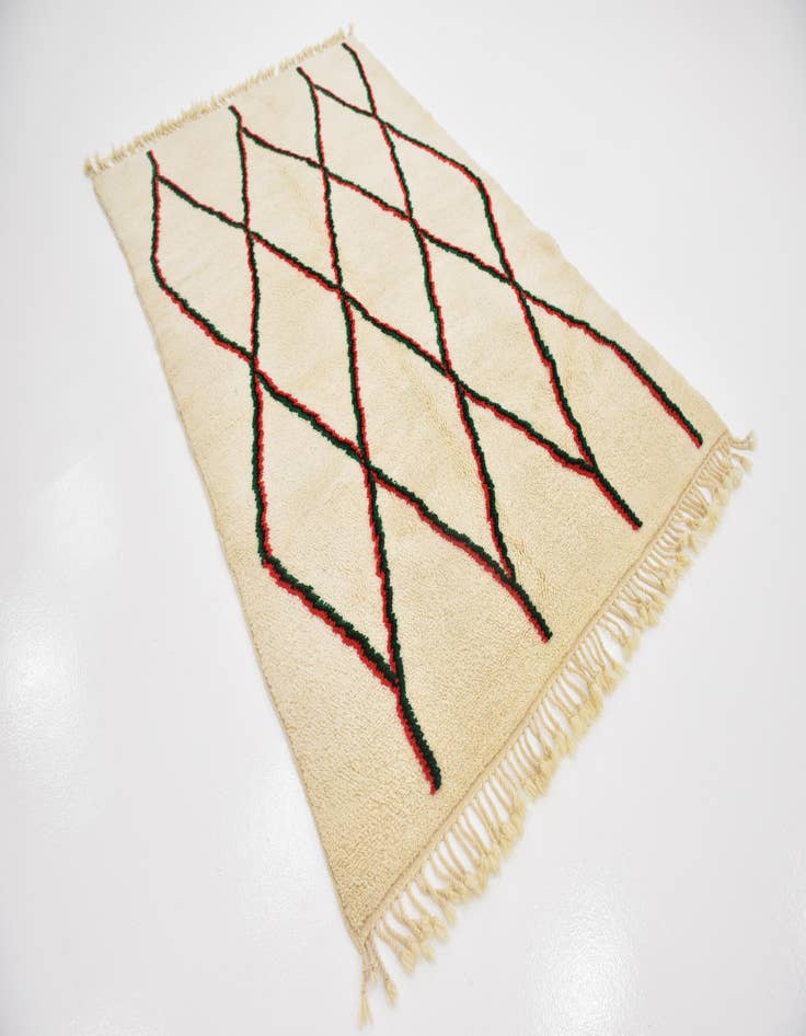 Detail image of  5' 2 x 8' 6  Hand Knotted Moroccan Wool Rug