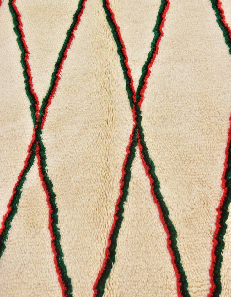 Detail image of  5' 2 x 8' 6  Hand Knotted Moroccan Wool Rug