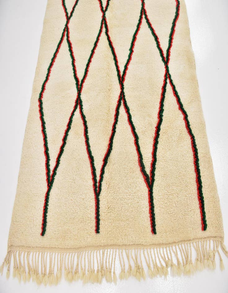 Detail image of  5' 2 x 8' 6  Hand Knotted Moroccan Wool Rug