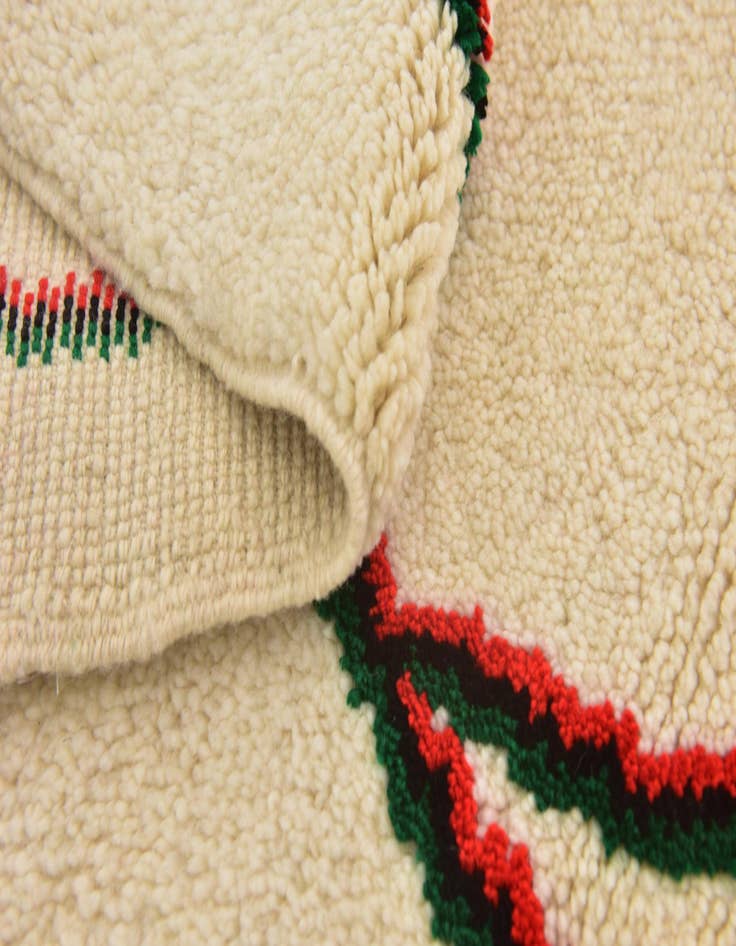 Detail image of  5' 2 x 8' 6  Hand Knotted Moroccan Wool Rug