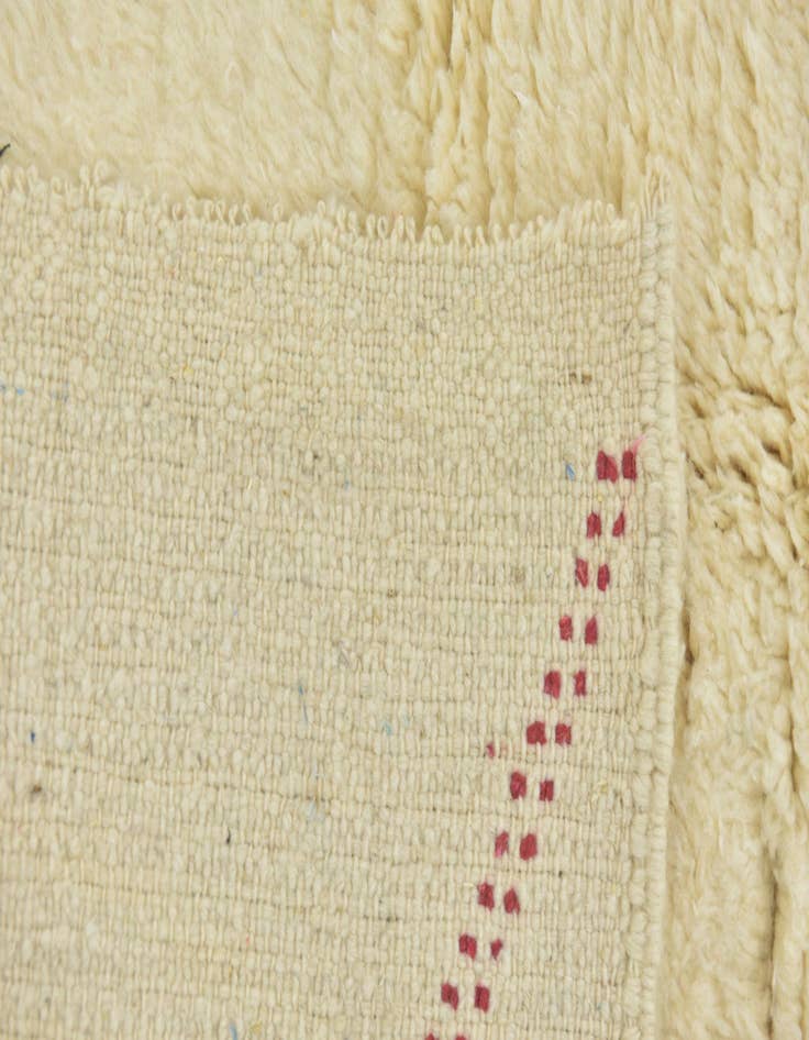 Detail image of  3' 4 x 4' 7  Hand Knotted Moroccan Wool Rug