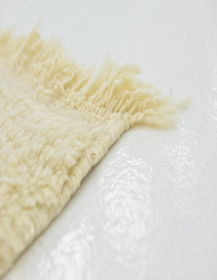 Detail image of  3' 4 x 4' 7  Hand Knotted Moroccan Wool Rug