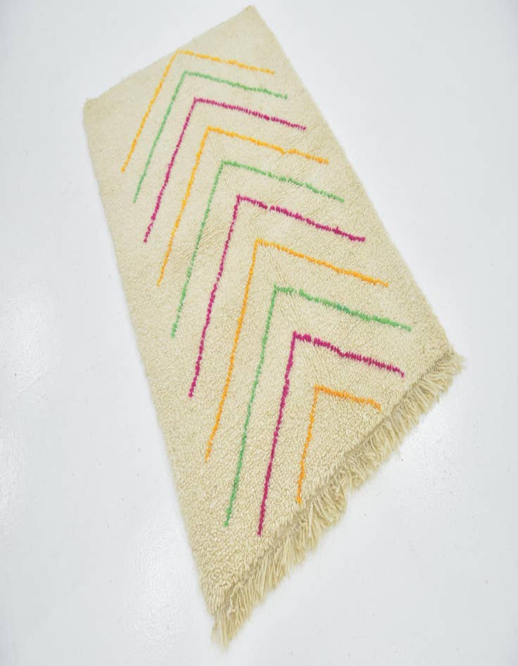 Detail image of  3' 9 x 5' 8  Hand Knotted Moroccan Wool Rug