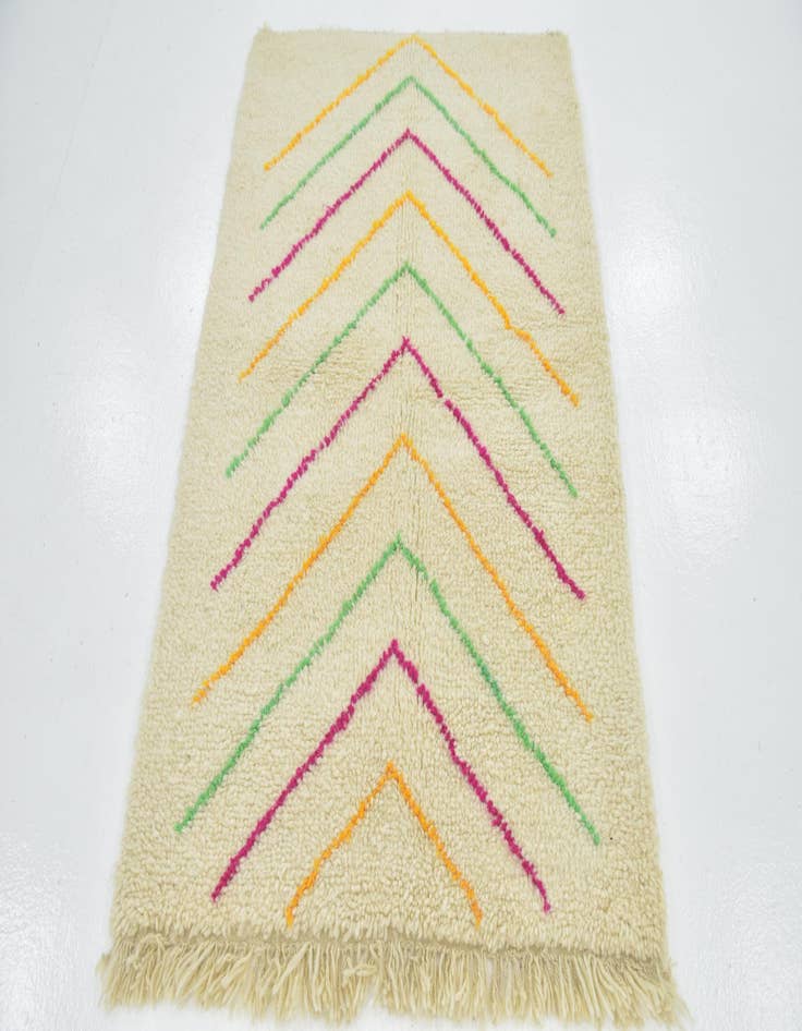 Detail image of  3' 9 x 5' 8  Hand Knotted Moroccan Wool Rug