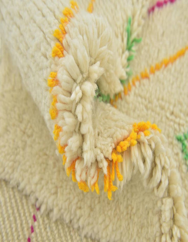 Detail image of  3' 9 x 5' 8  Hand Knotted Moroccan Wool Rug