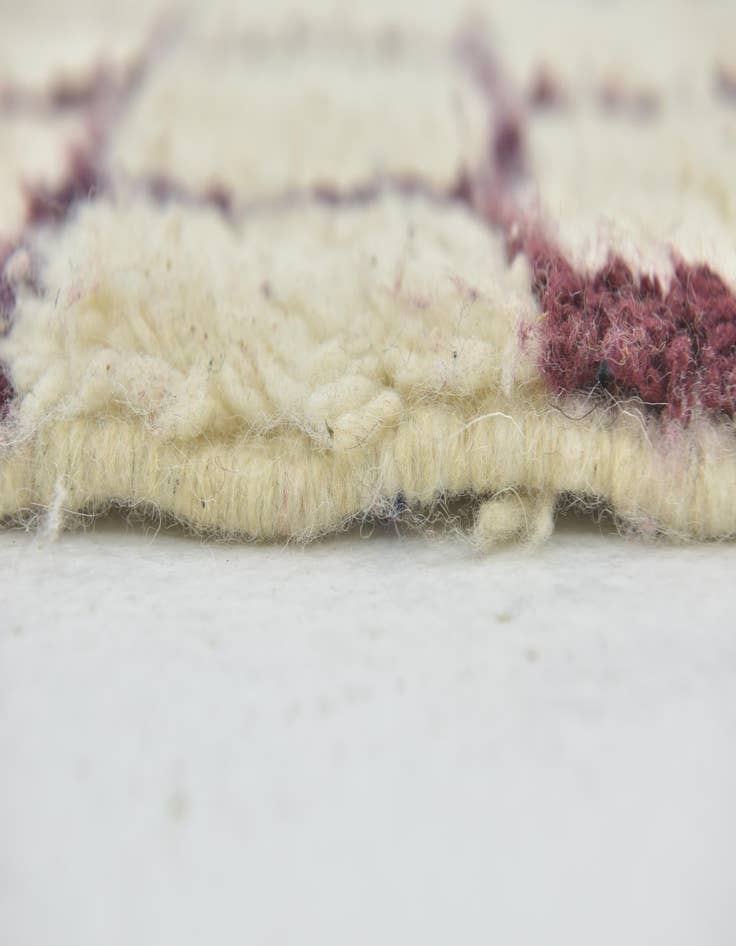 Detail image of  4' 6 x 6' 2  Hand Knotted Moroccan Wool Rug