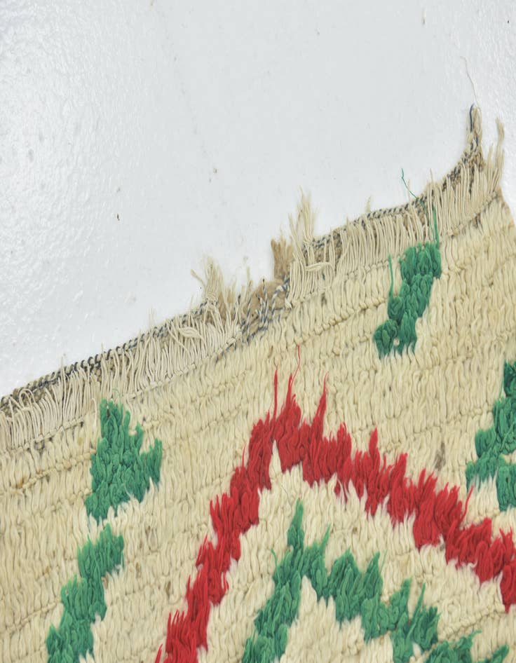 Detail image of  4' 4 x 5' 9  Hand Knotted Moroccan Wool Rug