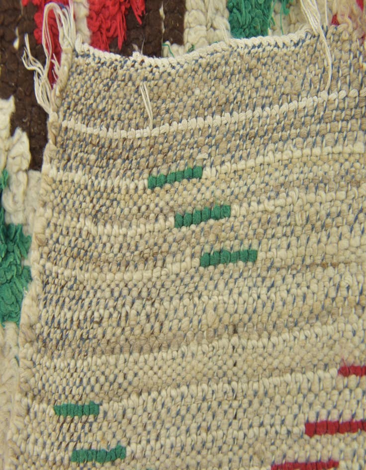 Detail image of  4' 4 x 5' 9  Hand Knotted Moroccan Wool Rug