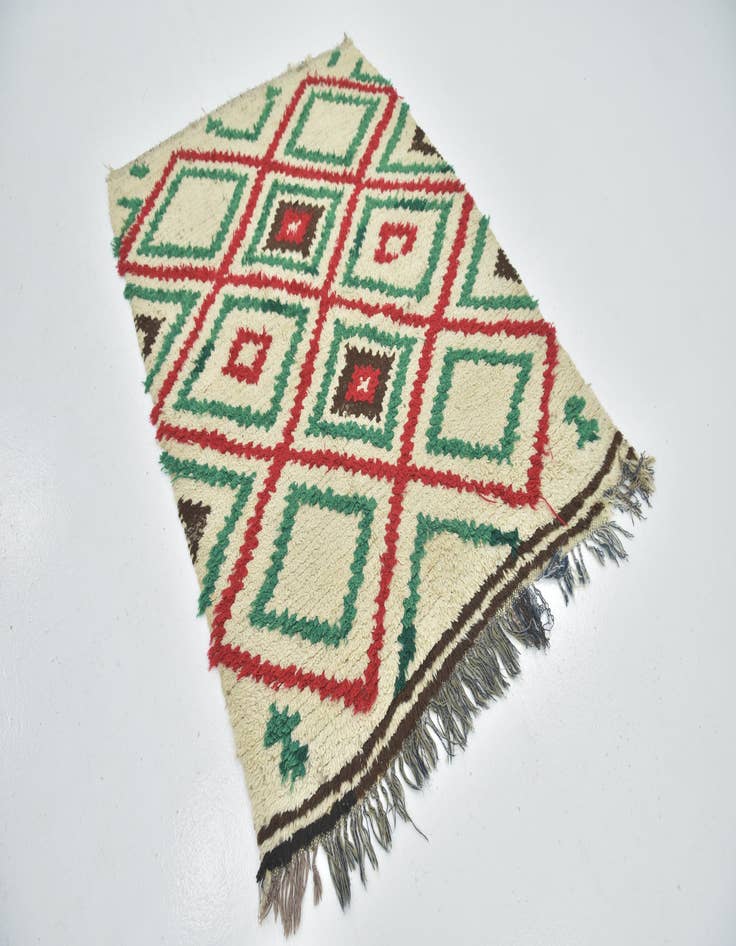 Detail image of  4' 4 x 5' 9  Hand Knotted Moroccan Wool Rug