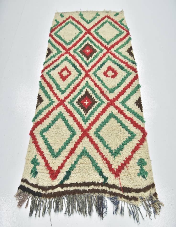 Detail image of  4' 4 x 5' 9  Hand Knotted Moroccan Wool Rug