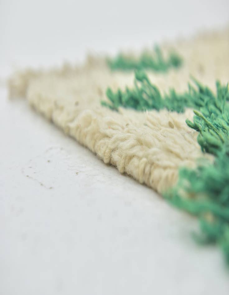 Detail image of  4' 4 x 5' 9  Hand Knotted Moroccan Wool Rug