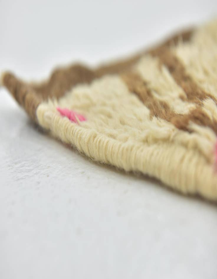 Detail image of  4' 5 x 6'  Hand Knotted Moroccan Wool Rug